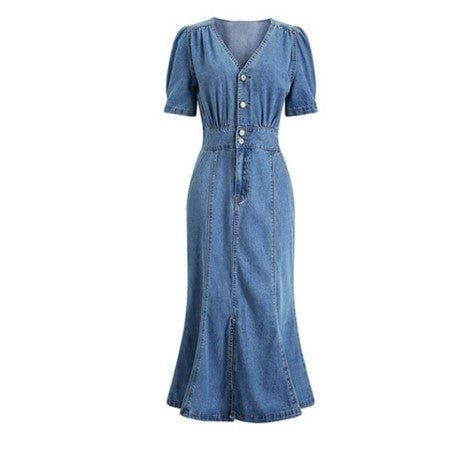 Vestido Vintage 40s Azul