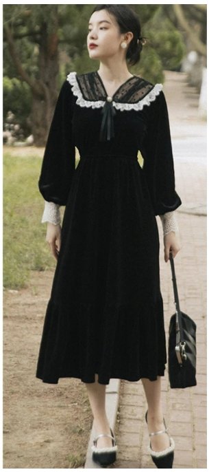 Vestido Conjunto Vintage 40s Negro